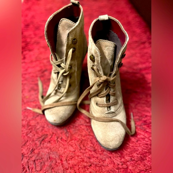 Delize Brown Suede Wedge Boots - Picture 8 of 12